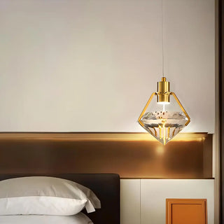 ZOWALA - Modern Geometric Diamond Crystal Dining Pendant Light Image - 1