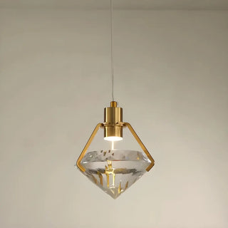 ZOWALA - Modern Geometric Diamond Crystal Dining Pendant Light Image - 4