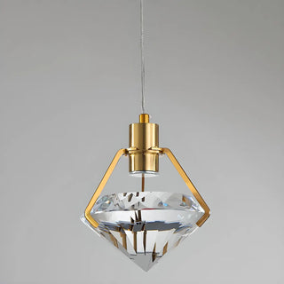ZOWALA - Modern Geometric Diamond Crystal Dining Pendant Light Image - 6