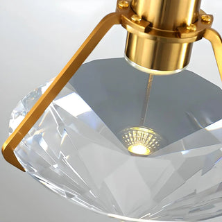 ZOWALA - Modern Geometric Diamond Crystal Dining Pendant Light Image - 7