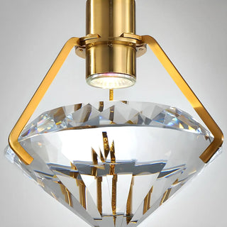 ZOWALA - Modern Geometric Diamond Crystal Dining Pendant Light Image - 9
