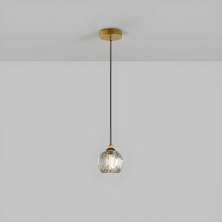 ZOWALA - Modern Dual Clear Crystal Ball Bedroom Pendant Light Image - 12