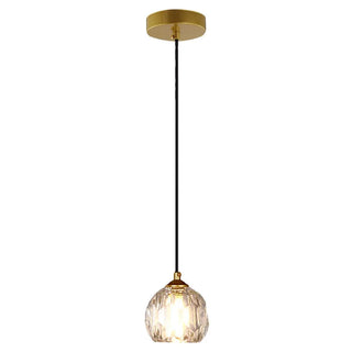 ZOWALA - Modern Dual Clear Crystal Ball Bedroom Pendant Light Image - 13