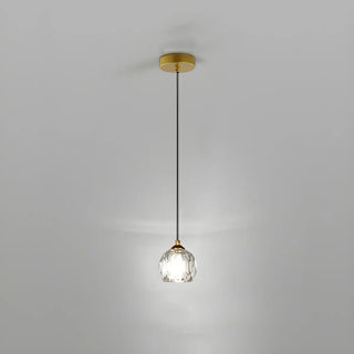 ZOWALA - Modern Dual Clear Crystal Ball Bedroom Pendant Light Image - 6