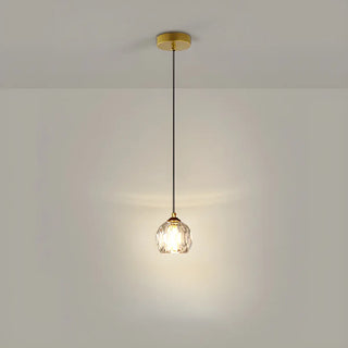 ZOWALA - Modern Dual Clear Crystal Ball Bedroom Pendant Light Image - 7
