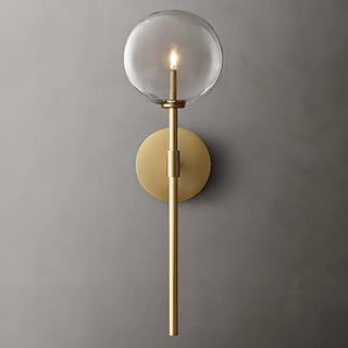 Modern Design Gold Double Glass Globe Wall Sconce Image - 13