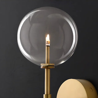 Modern Design Gold Double Glass Globe Wall Sconce Image - 17