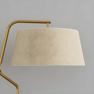 Modern Gold Fabric Cylinder Arc Bedroom Floor Lamp Zawala Image - 10