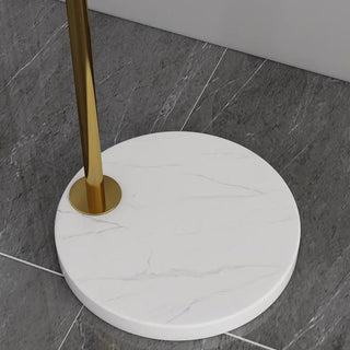 Modern Gold Fabric Cylinder Arc Bedroom Floor Lamp Zawala Image - 12