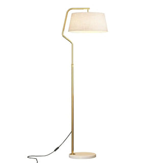 Modern Gold Fabric Cylinder Arc Bedroom Floor Lamp Zawala Image - 13