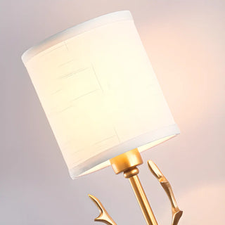 Modern Cylinder Fabric Antler Bedside Wall Sconce Zawala Image - 21