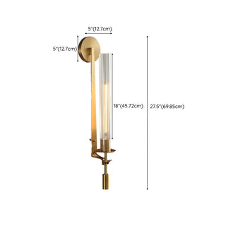 Bedroom Modern Gold Cylinder LED Vanity Lighting Zawala #size