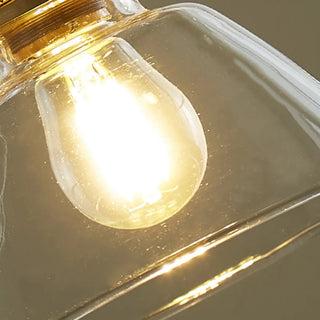 ZOWALA - Contemporary Cone Glass Gold Adjustable Length Pendant Light Image - 10