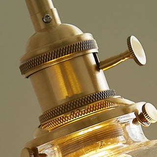 ZOWALA - Contemporary Cone Glass Gold Adjustable Length Pendant Light Image - 11
