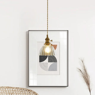 ZOWALA - Contemporary Cone Glass Gold Adjustable Length Pendant Light Image - 13