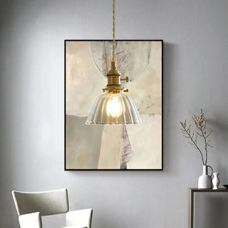 ZOWALA - Contemporary Cone Glass Gold Adjustable Length Pendant Light Image - 4