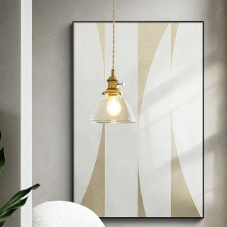 ZOWALA - Contemporary Cone Glass Gold Adjustable Length Pendant Light Image - 5