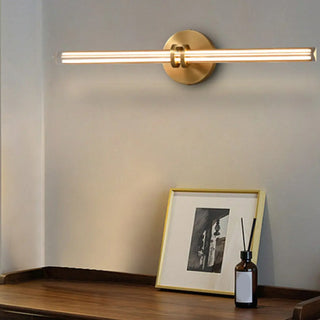 ZOWALA - Modern Gold Cylinder LED Bathroom Vanity Light Image - 2