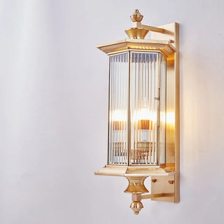 Waterproof Geometric Gold Modern Exterior Wall Sconce Zawala Image - 10