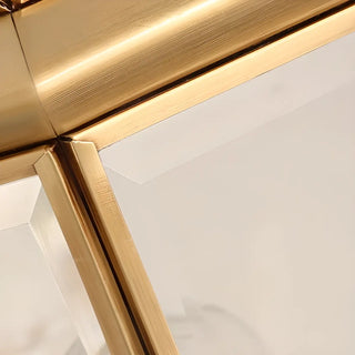 Waterproof Geometric Gold Modern Exterior Wall Sconce Zawala Image - 15