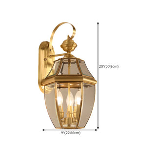 Waterproof Geometric Gold Modern Exterior Wall Sconce Zawala Image - 17