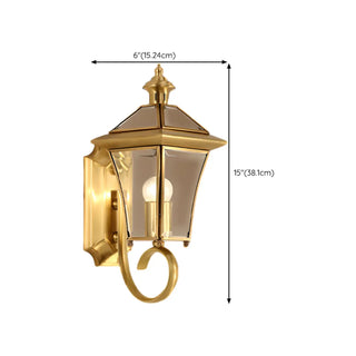 Waterproof Geometric Gold Modern Exterior Wall Sconce Zawala Image - 18