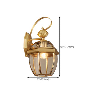 Waterproof Geometric Gold Modern Exterior Wall Sconce Zawala Image - 19