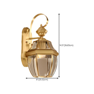 Waterproof Geometric Gold Modern Exterior Wall Sconce Zawala Image - 21