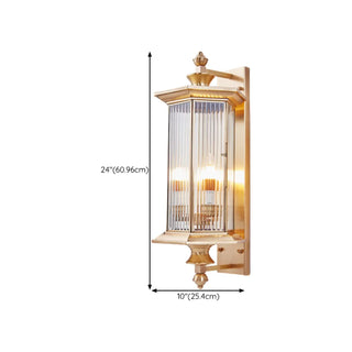 Waterproof Geometric Gold Modern Exterior Wall Sconce Zawala Image - 22
