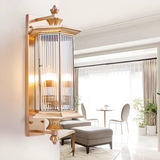 Waterproof Geometric Gold Modern Exterior Wall Sconce Zawala Image - 3