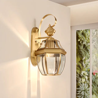 Waterproof Geometric Gold Modern Exterior Wall Sconce Zawala Image - 4