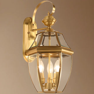 Waterproof Geometric Gold Modern Exterior Wall Sconce Zawala Image - 6