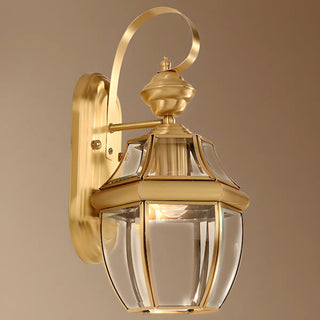 Waterproof Geometric Gold Modern Exterior Wall Sconce Zawala Image - 7