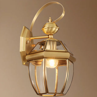 Waterproof Geometric Gold Modern Exterior Wall Sconce Zawala Image - 8