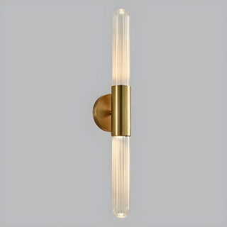 Modern Gold Cylindrical Up Down Glass Wall Sconce Zawala Image - 11