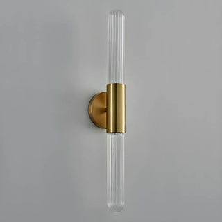 Modern Gold Cylindrical Up Down Glass Wall Sconce Zawala Image - 12