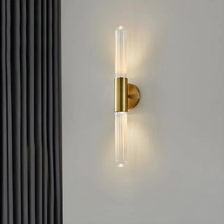 Modern Gold Cylindrical Up Down Glass Wall Sconce Zawala Image - 16