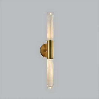 Modern Gold Cylindrical Up Down Glass Wall Sconce Zawala Image - 4