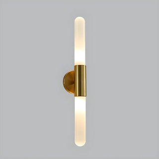 Modern Gold Cylindrical Up Down Glass Wall Sconce Zawala Image - 5