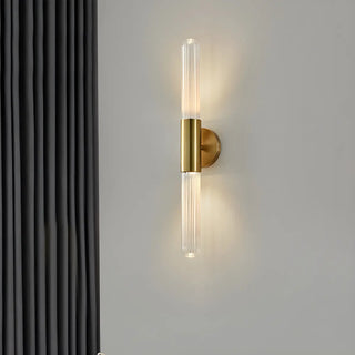 Modern Gold Cylindrical Up Down Glass Wall Sconce Zawala Image - 6