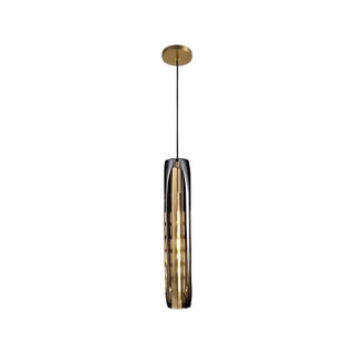 ZOWALA - Modern Bedroom Gray Cylinder Crystal Pendant Light Kitchen Image - 11