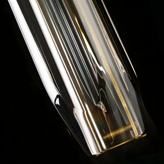 ZOWALA - Modern Bedroom Gray Cylinder Crystal Pendant Light Kitchen Image - 9