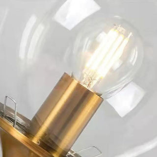 Minimalist Gold Frosted Glass Globe Metal Wall Lamp Zawala Image - 19