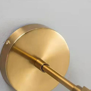 Minimalist Gold Frosted Glass Globe Metal Wall Lamp Zawala Image - 21