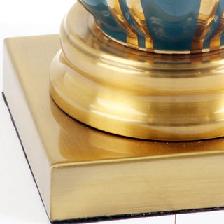 ZOWALA - Modern Gold Green Fabric Table Lamp Image - 8