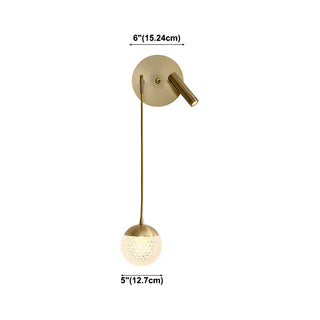 2-Light Adjustable Cylinder Globe Reading Wall Light Image - 6