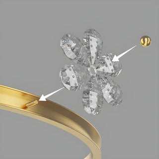 ZOWALA - Modern Gold LED Ceiling Fan Light Image - 15