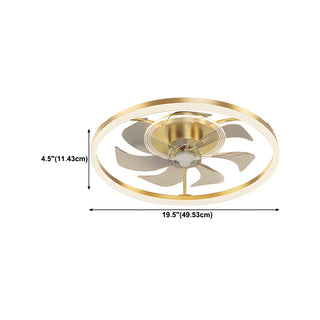 ZOWALA - Modern Gold LED Ceiling Fan Light Image - 23