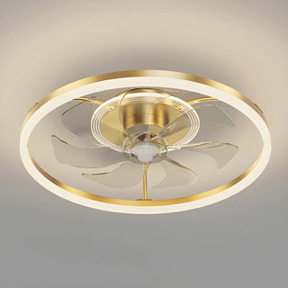 ZOWALA - Modern Gold LED Ceiling Fan Light Image - 3