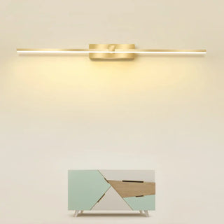 ZOWALA - Modern Gold LED Linear Vanity Light Fixture Image - 4